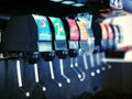 Pepsi' s soft drink dispenser at KFCÃÂ drive thru Royalty Free Stock Photo